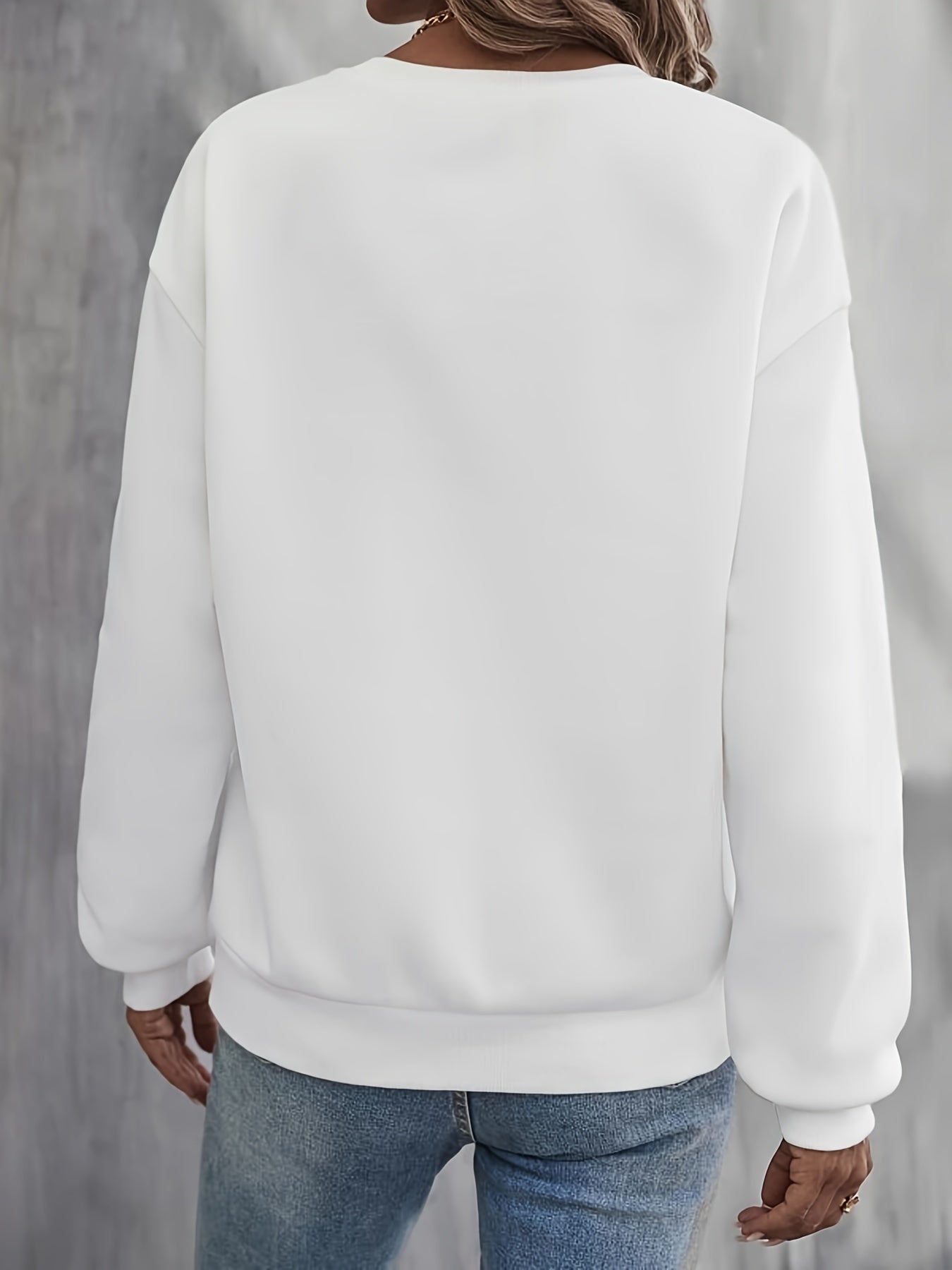 Mama Print Loose Sweatshirt Casual Long Sleeve