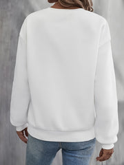 Mama Print Loose Sweatshirt Casual Long Sleeve
