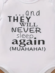 Baby Boys Never Sleep Again Short Sleeves Onesie