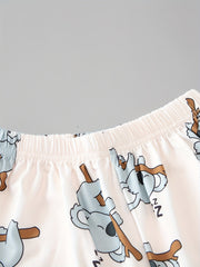 Cartoon Animal Pajama Short Set Women's Sleepwear