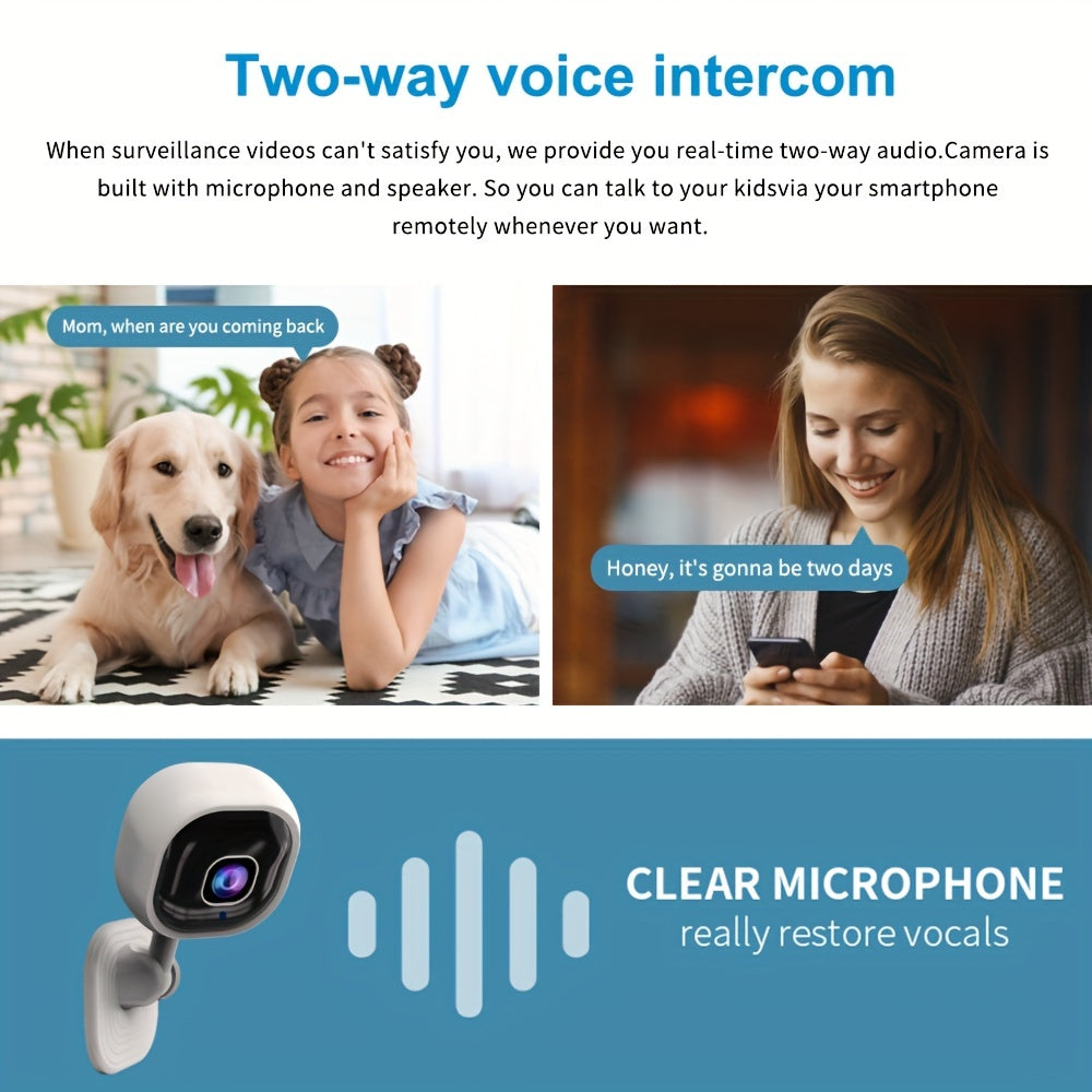 1080P Wireless Infant Home Camera with Motion & Sound Detection