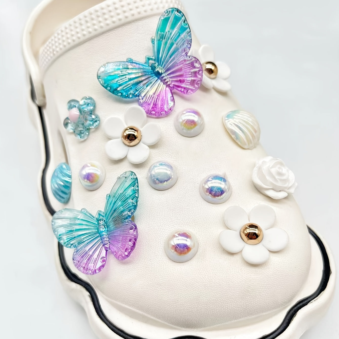28pcs Colorful Butterfly Set for Clog Sandals DIY Accessories