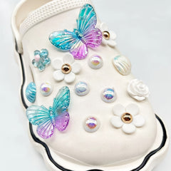 28pcs Colorful Butterfly Set for Clog Sandals DIY Accessories