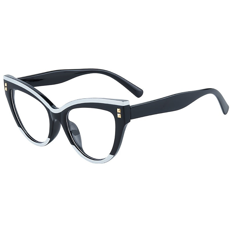 Light Blocking Glasses Large Cat Eye Clear Lens Computer Glasses