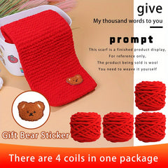 DIY Braided Scarf Kit with Bear Sticker