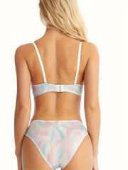 Tie Dye Push Up Bra & Panties Set