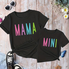 Matching Mama & Mini Tee Set for Family Fun Short Sleeve Tops