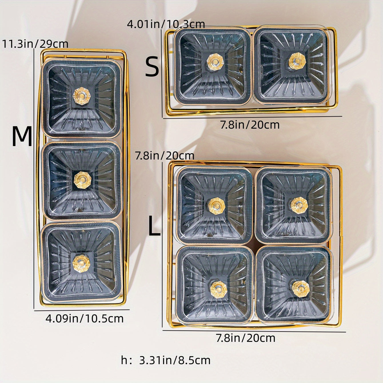Golden Edge Bead Decor Snack Plate for Events