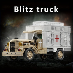 Military Ambulance Building Block Set - Educational DIY Toy