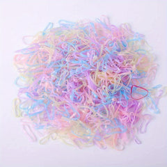 100pcs Hair Ties for Kids Colorful Rubber Bands Girls Toddler No Damage