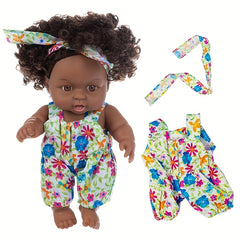 8 Inch Realistic Reborn Baby Doll Lifelike PVC Soft Toy Fashionable Dress Up