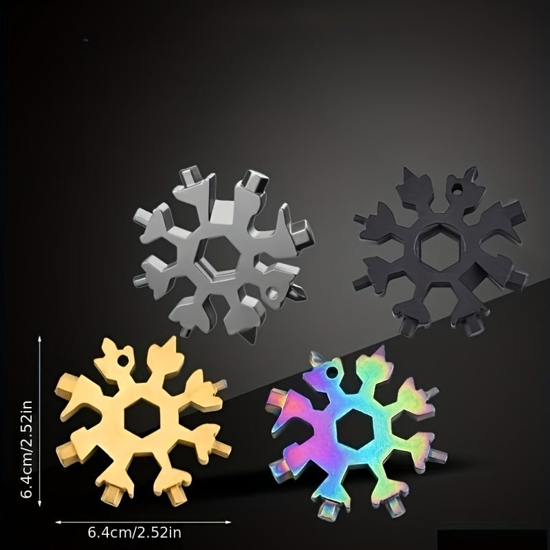 18-in-1 Stainless Steel Snowflake Wrench for Outdoor