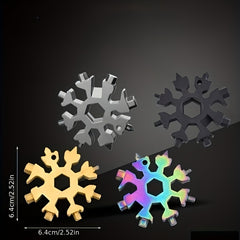 18-in-1 Stainless Steel Snowflake Wrench for Outdoor