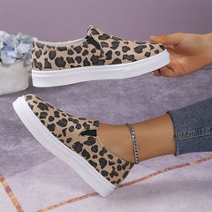 Leopard Print Slip On Flatform Shoes - Comfy & Casual