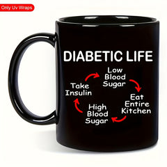 4pcs Diabetic Life UV DTF Waterproof Stickers Blood Sugar for DIY Crafts