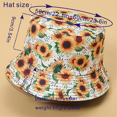 Classic Chrysanthemum Print Windproof Bucket Hat for Couples