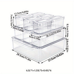 10pcs Food Crisps Refrigerator Storage Plastic Lunch Box