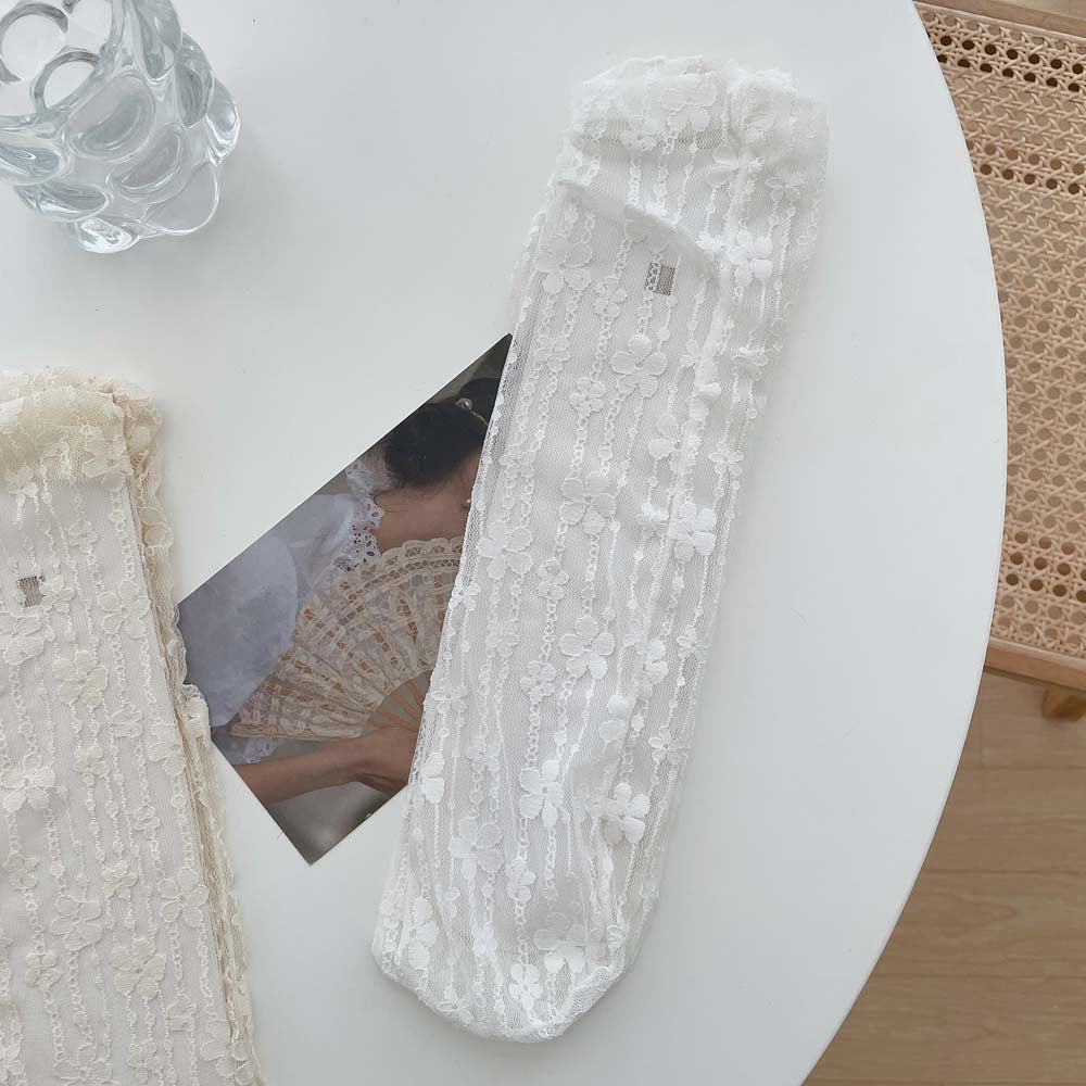 Floral Lace Mesh Socks Sweet & Lolita Sheer Stockings