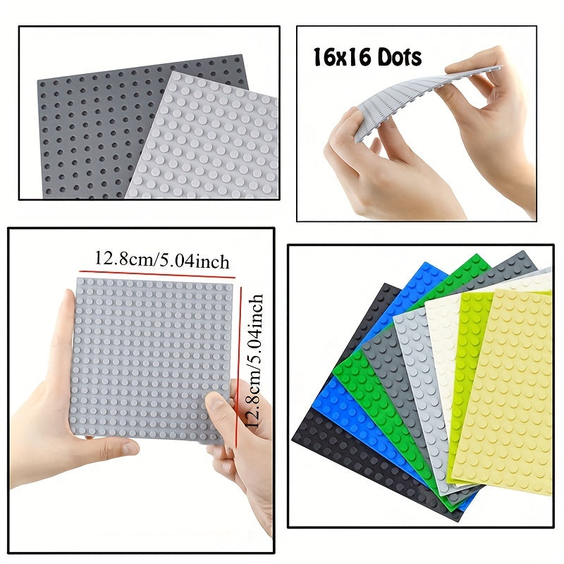 3pcs 16 16 Dots Building Baseplates for Plastic Bricks Toys