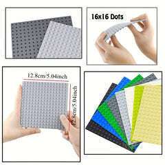 3pcs 16 16 Dots Building Baseplates for Plastic Bricks Toys