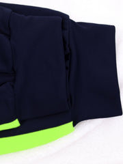 Colorblock Half Zipper Top & Sweatpants Set Women's Plus Sports Outfit