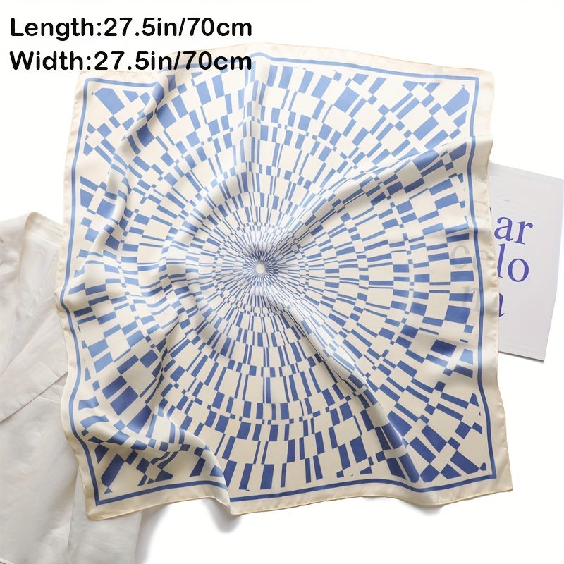 Geometric Bandana Scarf Casual Shawl Wrap Polyester Hiphop Head Wrap