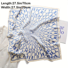 Geometric Bandana Scarf Casual Shawl Wrap Polyester Hiphop Head Wrap