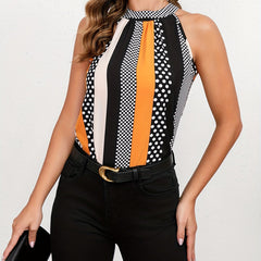 Halter Neck Sleeveless Top Summer Women's Clothing