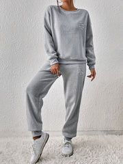 Casual Letter 2pc Set Sweatshirt & Jogger Pants Women's Outfit