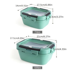 2pcs Plastic Fresh keeping Box Sealed Storage Box