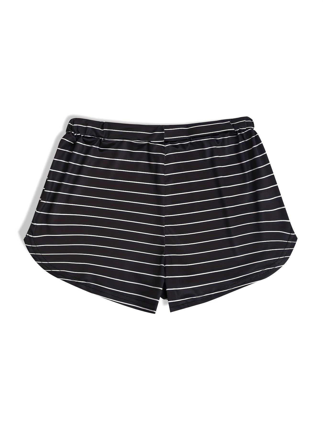 Striped Print Drawstring Shorts Casual Summer Shorts
