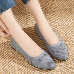 Women's Knitted Ballet Flats Soft Sole Slip On Flats