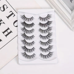 7 Pairs Thick 3D Curling False Eyelashes Fluffy Volume D Curl Lashes