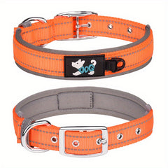 Reflective Space Cotton Pet Collar for Medium Large Dogs