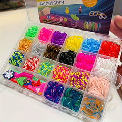 1100pcs DIY Elastic Band Weaving Art Craft Kit