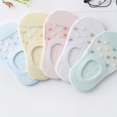 5pairs Cartoon Mesh Stitching Socks for Newborn Baby Boys And Girls