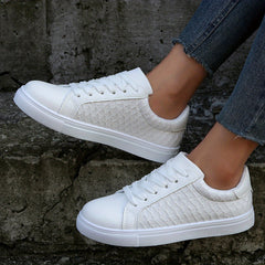 Flat Lace-Up Low Top Sneakers for Women