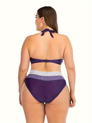 Striped Retro Bikini Set