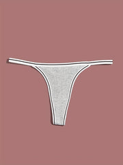 7pcs Low Waist Ribbed Thongs Soft & Comfy Panties