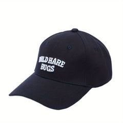 Embroidery Letter Duck Tongue Hat for Big Head Circumference