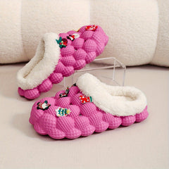 Boys Cartoon Fleece House Shoes - Cozy Non Slip Indoor Shoes