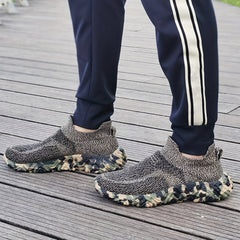 Men's Camo Breathable Slip On Sock Shoes Non slip Sneakers