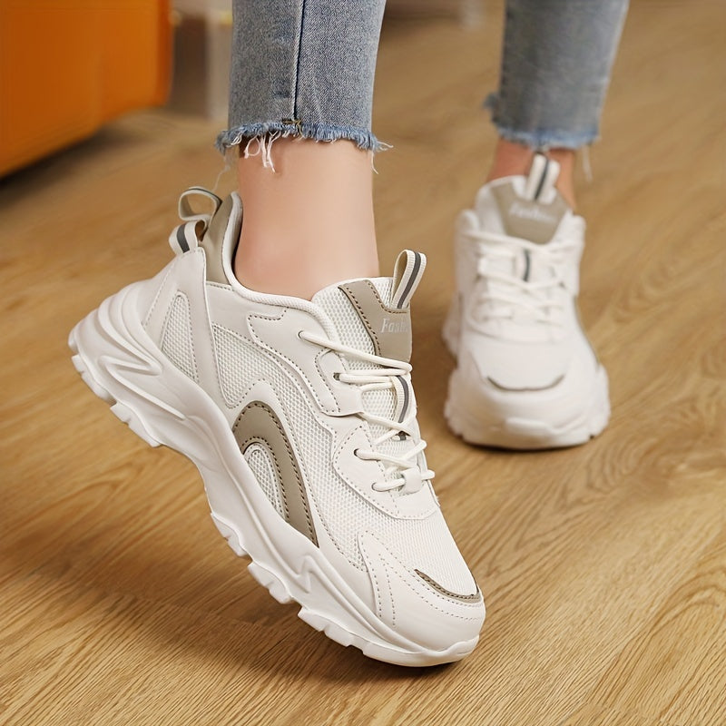 Mesh Lace-up Platform Sneakers Women's Footwear