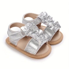 Girls Baby Ruffled Open Toe Sandals Breathable Soft Lightweight Sandals