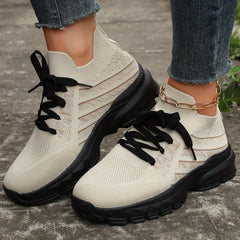 Women's Breathable Running Shoes Thick Sole Sneakers