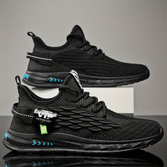 Men's Fish Scale Lace-Up Sneakers Comfortable Walking Shoes