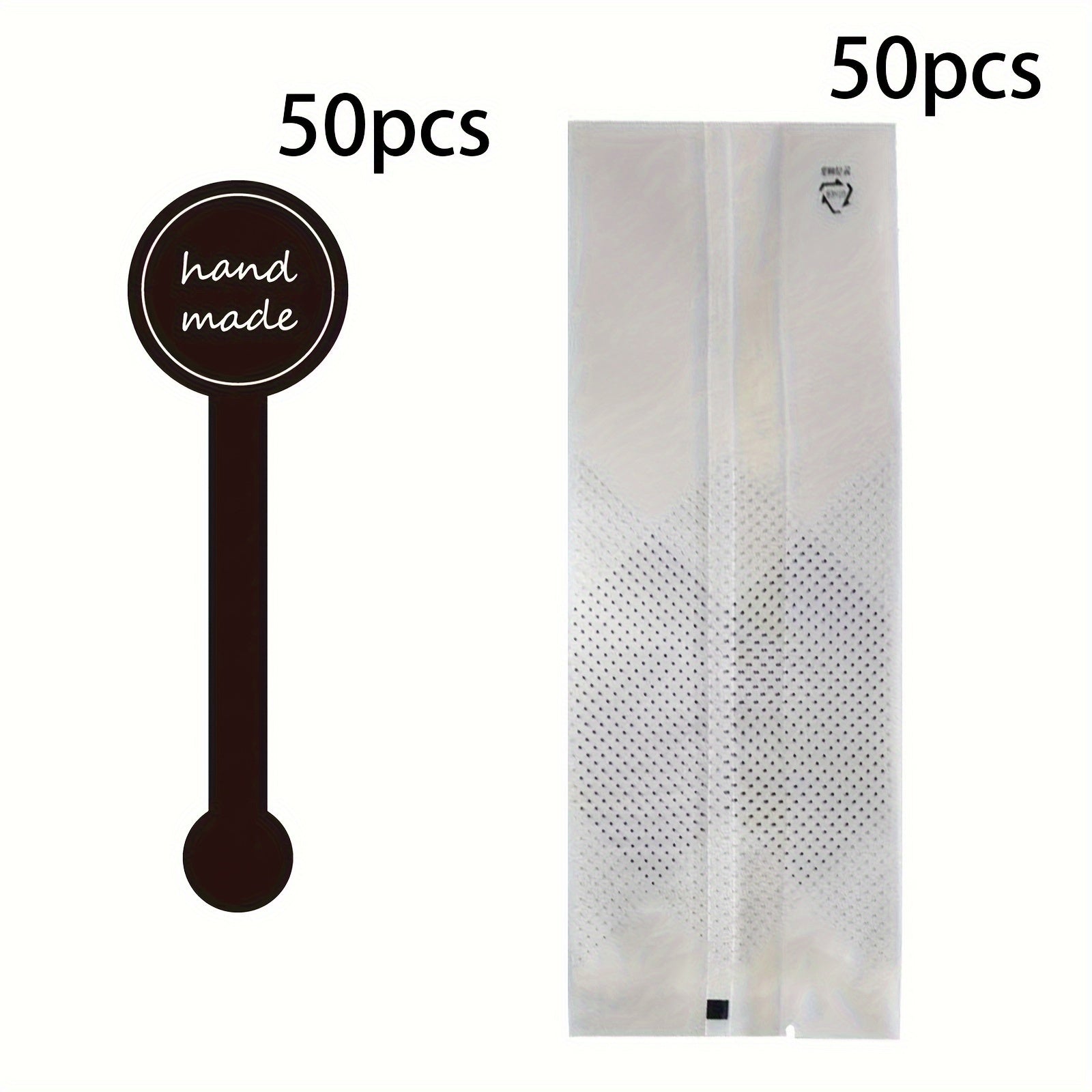 50 Translucent Plastic Bags for Cookie Cake Chocolate Candy Snack Wrapping