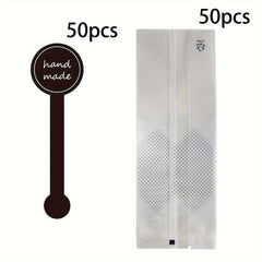50 Translucent Plastic Bags for Cookie Cake Chocolate Candy Snack Wrapping