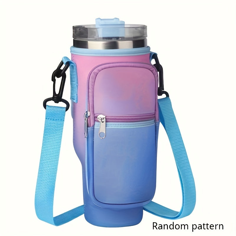 Neoprene Water Bottle Carrier Bag for 40oz Cup with Adjustable Strap