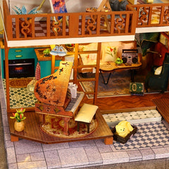 DIY Cabin Art House Toy Three-dimensional Bookends Christmas Gift
